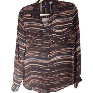 Liz Claiborne Multicolor Striped Blouse